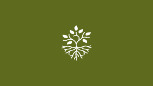 Símbolo da MATRIA em branco sobre fundo verde-oliva
