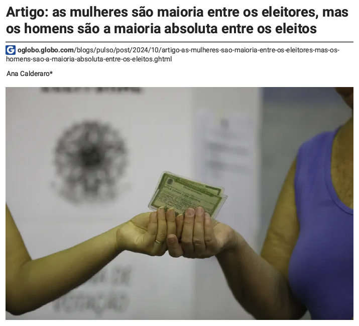 As mulheres são maioria entre os eleitores
