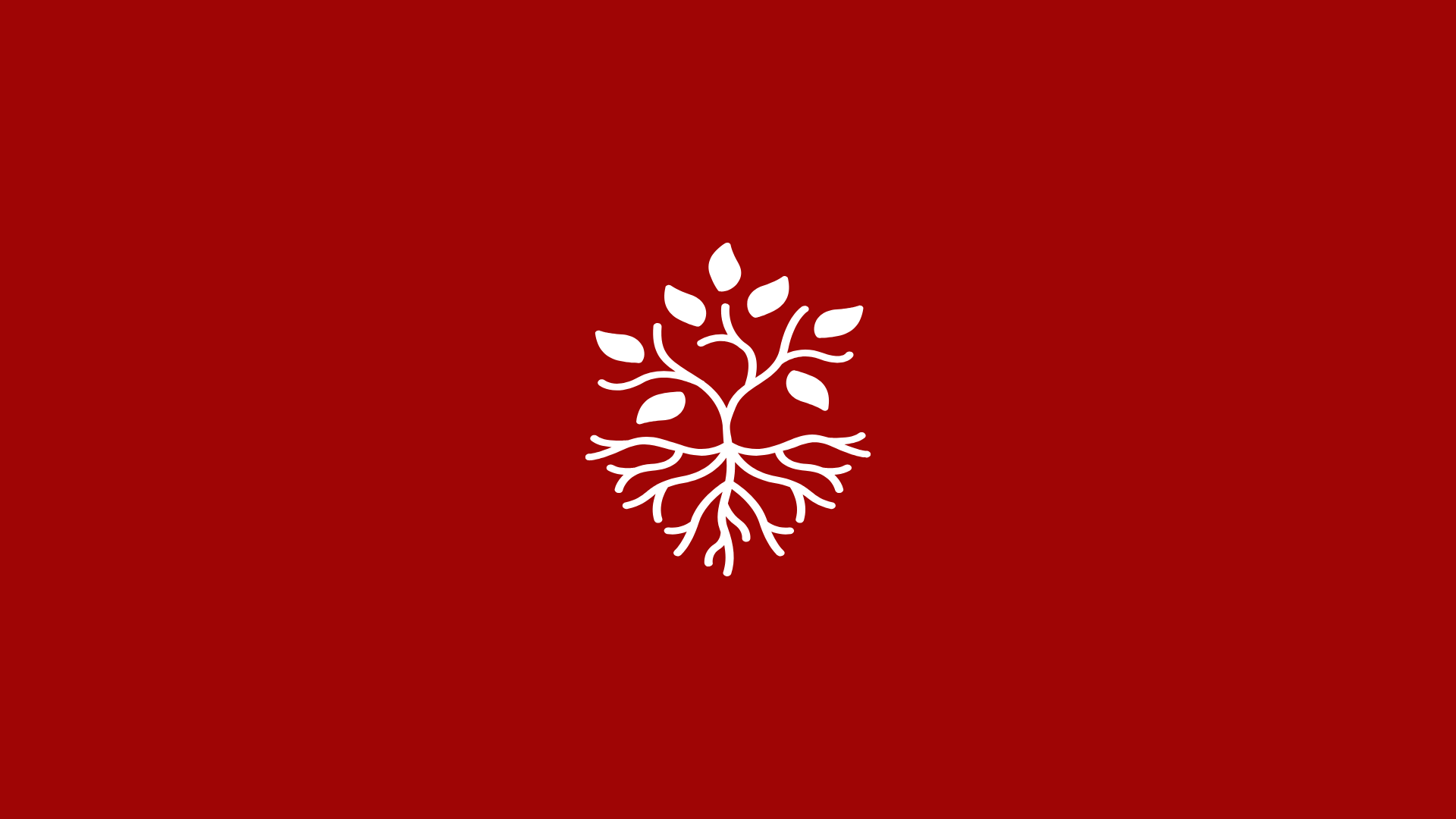 Símbolo da MATRIA em branco sobre fundo vermelho