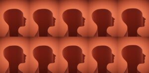 Ilustração de perfis de mulheres em silhueta sobre debate após massacre no CAnadá