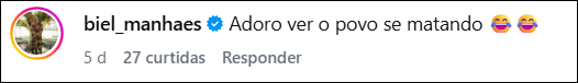 Comentário público com tom agressivo em debate sobre ativismo de gênero no candomblé