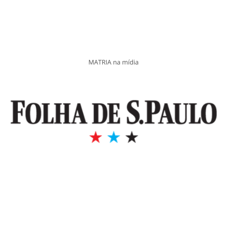 Logo da Folha de São Paulo ilustrando postagem sobre matéria que menciona a MATRIA