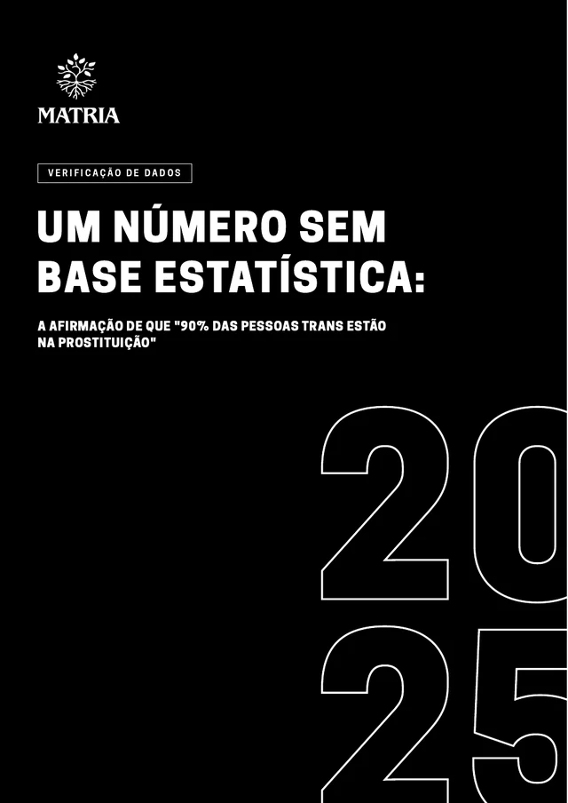 Capa do documento: É falso que "90% das pessoas trans estão na prostituição"